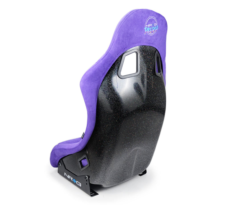 NRG FRP Bucket Seat PRISMA Edition w/ Pearlized Back Purple Alcantara - Medium - My Store