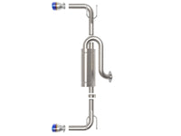 aFe 19-22 Mazda 3 L4 2.5L Takeda 3in to 2-1/2in 304 SS Axle-Back Exhaust w/ Blue Flame Tip - Mammoth Racing -