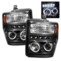 Spyder Ford F250/350/450 Super Duty 08-10 Projector Headlights LED Halo LED Blk PRO-YD-FS08-HL-BK - Mammoth Racing -