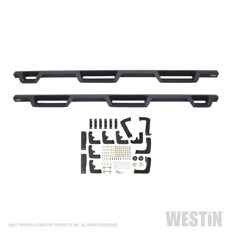 Westin 17-22 Ford F-250/350 Crew Cab 6.75ft Bed HDX Drop W2W Nerf Step Bars - Tex. Blk - Mammoth Racing -
