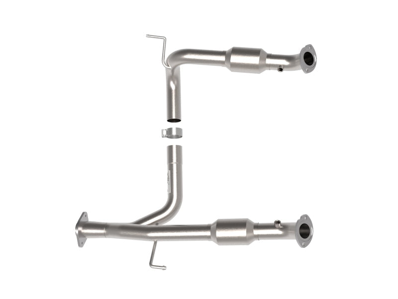 aFe Toyota Tacoma 05-15 V6-4.0L Twisted Steel Y-Pipe w/ Cat - Mammoth Racing -