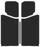 DEI 2019+ Jeep Wrangler JL 2DR Leather Look Headliner - Black (5 Pc) - Mammoth Racing -