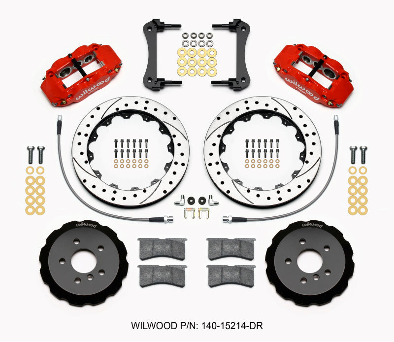 Wilwood Narrow Superlite 6R Front Hat Kit 12.88in Drill Red 2014-2015 Mini Cooper w/Lines - My Store