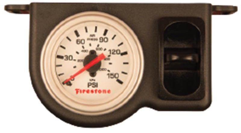 Firestone Electric Single Pressure Gauge - White Plastic (WR17602572) - Mammoth Racing -
