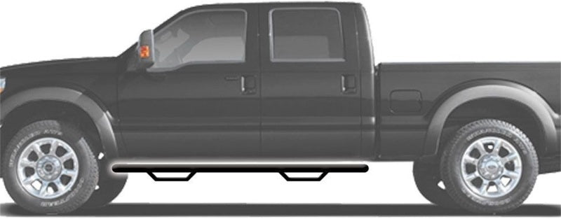 N-Fab Nerf Step 15-17 Ford F-150 SuperCab - Gloss Black - Cab Length - 3in - Mammoth Racing -