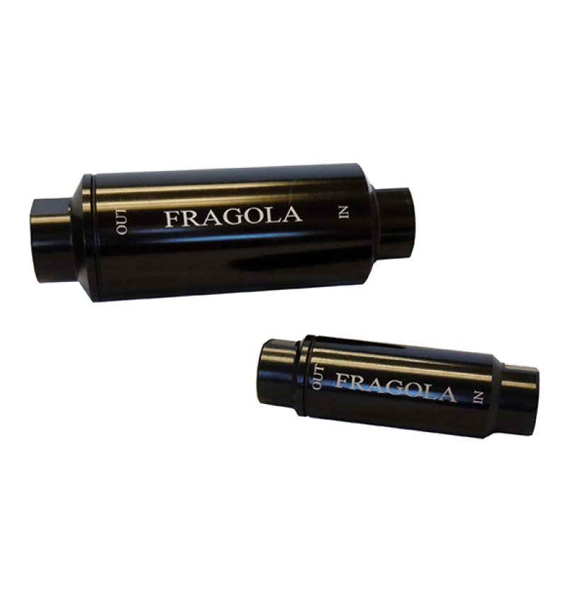 Fragola Fuel Filter -10 in/Out 100 Micron. Black - Mammoth Racing -
