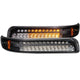 ANZO 1999-2002 Chevrolet Silverado 1500 LED Parking Lights Black w/ Amber Reflector - My Store