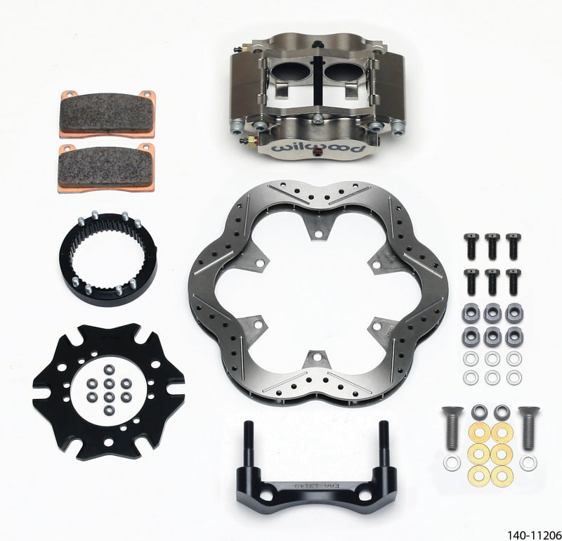 Wilwood Billet Narrow Dynalite Radial Mount Rear Inboard Sprint Kit 10.50in SuperAlloy Vented Rotor - Mammoth Racing -