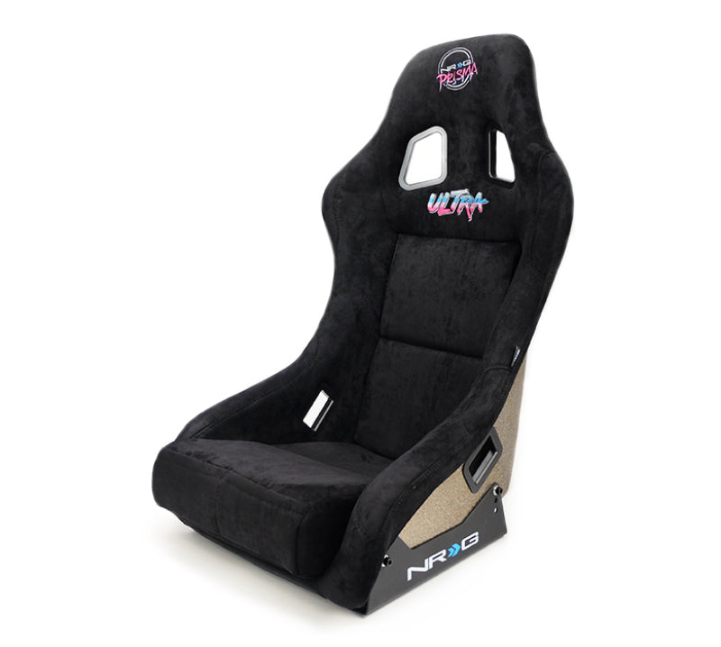 NRG FRP Bucket Seat ULTRA Edition - Medium (Black Alcantara/Gold Glitter Back) - My Store