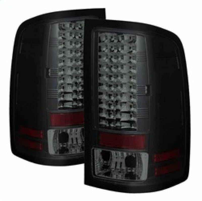 Spyder GMC Sierra 07-13 (Not 3500 Dually 4 Rear Wheels)LED Tail Lights Blk Smke ALT-YD-GS07-LED-BSM - Mammoth Racing -