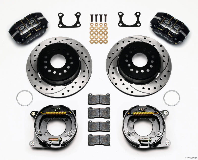 Wilwood Dynapro Dust-Boot P/S Park Brake Kit Drilled Big Ford 2.36in Offset - Mammoth Racing -
