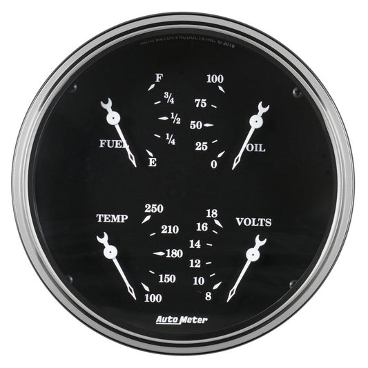 Auto Meter Gauge Quad 5in 240e-33f Elec Old Tyme Black - My Store
