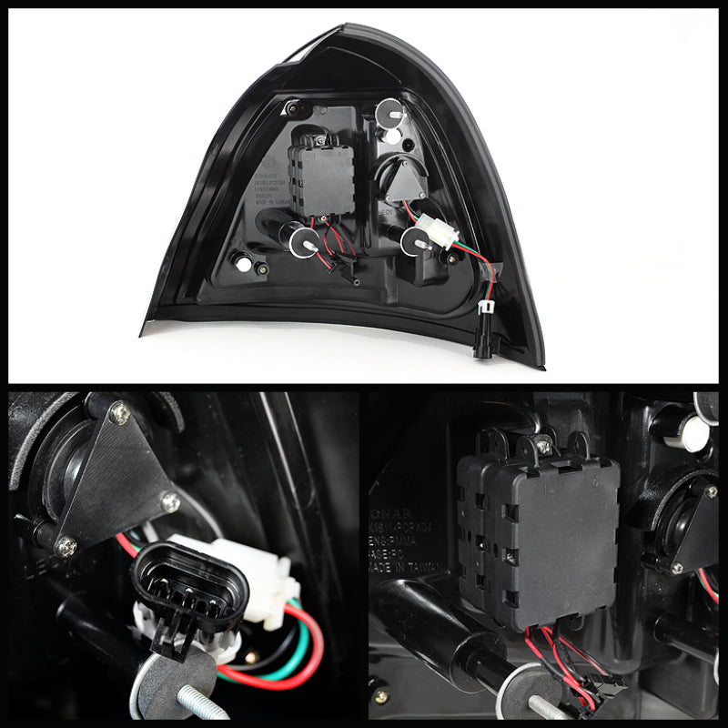 Spyder Pontiac Grand Prix 04-08 Light Bar LED Tail Light Black ALT-YD-PGP04-LED-BK - Mammoth Racing -