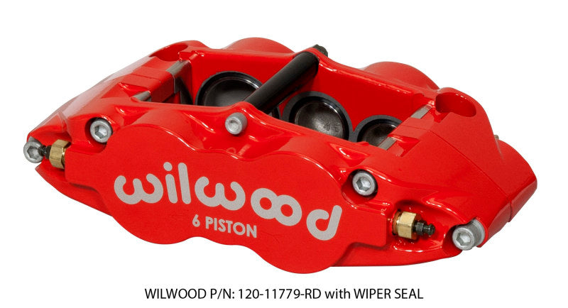 Wilwood Caliper-Narrow Superlite 6r-lh - Red 1.62/1.12/1.12in Pistons 1.25in Disc - Mammoth Racing -