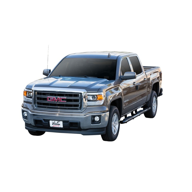 Westin 07-18 Chevy Silv 1500 Crew (5.5ft) Excl 07 Classic PRO TRAXX 5 WTW Oval Nerf Step Bars - Blk - Mammoth Racing -