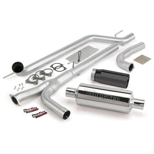 Banks Power 04-14 Nissan 5.6L Titan (All) Monster Exhaust System - SS Single Exhaust w/ Black Tip - Mammoth Racing -