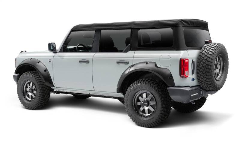 Bushwacker 2021+ Ford Bronco 4-Door Pocket Style Flares 4pc - Black - Mammoth Racing -