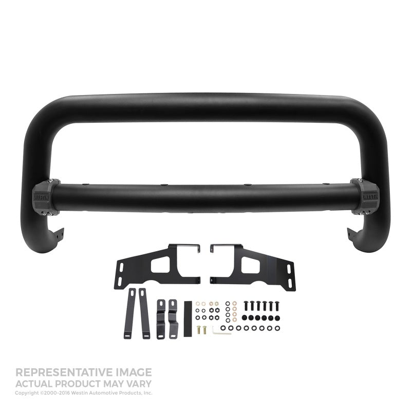 Westin 2010-2018 Ram 2500/3500 Contour 3.5in Bull Bar - Textured Black - Mammoth Racing -