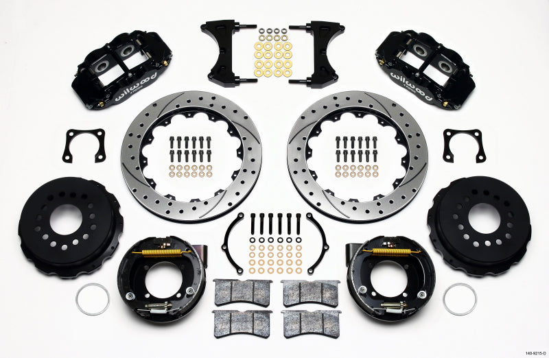 Wilwood Narrow Superlite 4R Rear P-Brk Kit 12.88in Drilled Chevy 12 Bolt-Spec 3.15in Brng - My Store