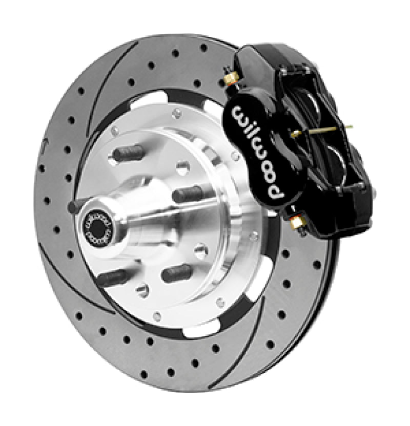 Wilwood 55-57 Chevrolet Bel Air Forged Dynalite Front Big Brake Kit - Black - My Store