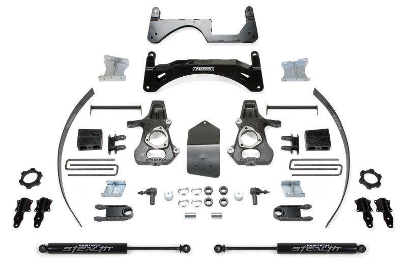 Fabtech 14-18 GM C/k1500 P/U w/oE Forg Stl UCA 6in Basic Sys w/Stealth - Mammoth Racing -