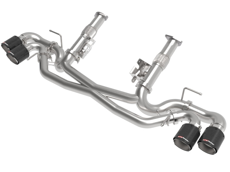 aFe MACH Force-Xp 3in to 2-1/2in 304SS Cat-Back (No Muff.) 2020 Chevy Corvette 6.2L - Carbon Tip - Mammoth Racing -