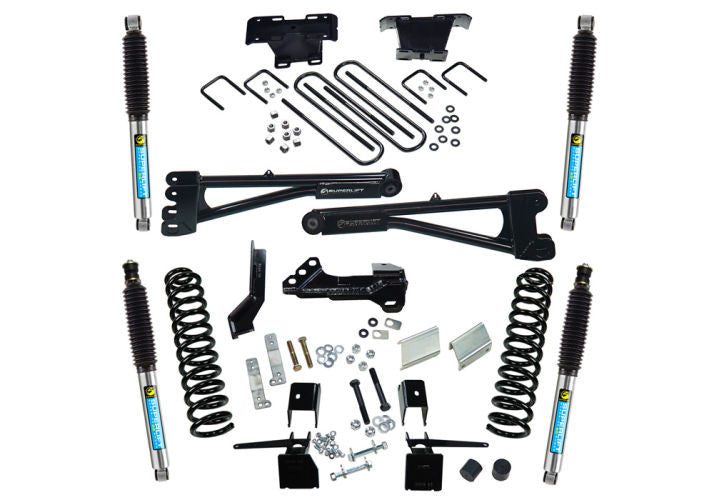 Superlift 17-19 Ford F-250/F-350 SuperDuty 4WD (Diesel) 4in Radius Arm Lift Kit w/ Bilstein Shocks - Mammoth Racing -