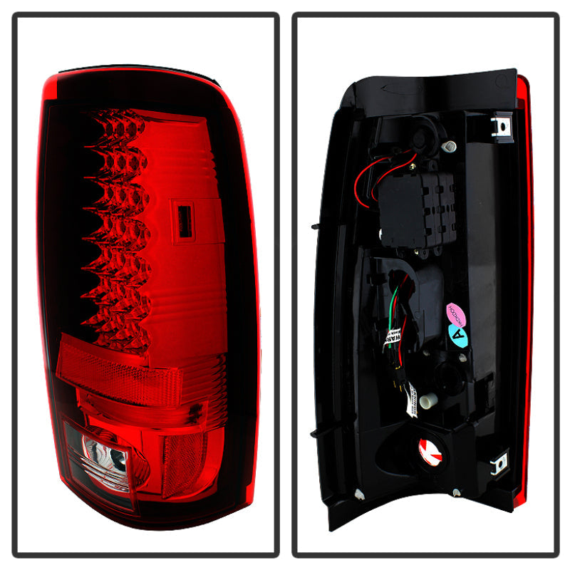Spyder Chevy Silverado 1500 03-06 (Not Fit Stepside)LED Tail Lights Red Clear ALT-YD-CS03-LED-RC - Mammoth Racing -