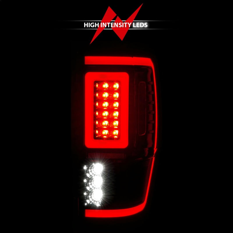 ANZO 19-22 Ford Ranger Full LED Taillights w/ Lightbar Sequential Signal Black Housing/Clear Lens - Mammoth Racing -