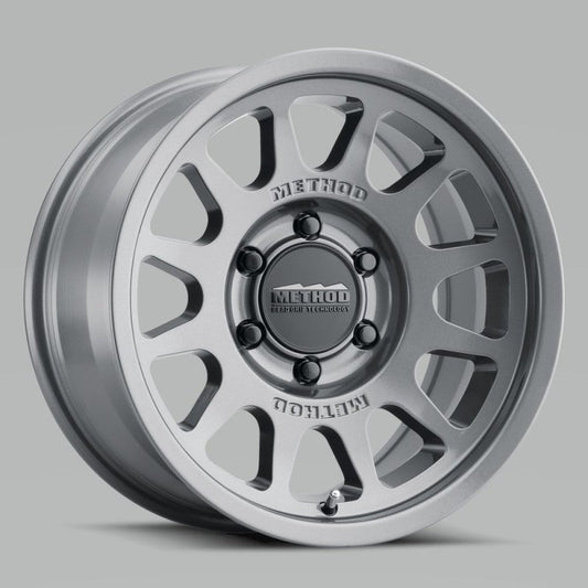 Method Mr703 17x8.5 0mm Offset 5x5 71.5mm CB Gloss Titanium Wheel - Mammoth Racing -