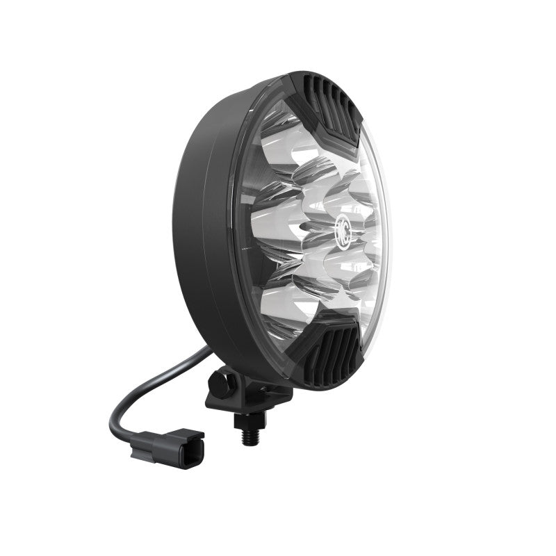 KC HiLiTES SlimLite 6in. LED Light 50w Spot Beam (Single) - Black - Mammoth Racing -