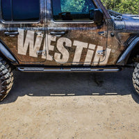 Westin 18-23 Jeep Wrangler JL Unlimited 4dr Rock Slider - Textured Black - Mammoth Racing -
