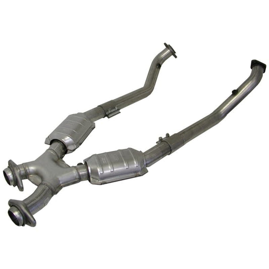 BBK 86-93 Mustang 5.0 High Flow X Pipe With Catalytic Converters - 2-1/2 - Mammoth Racing -