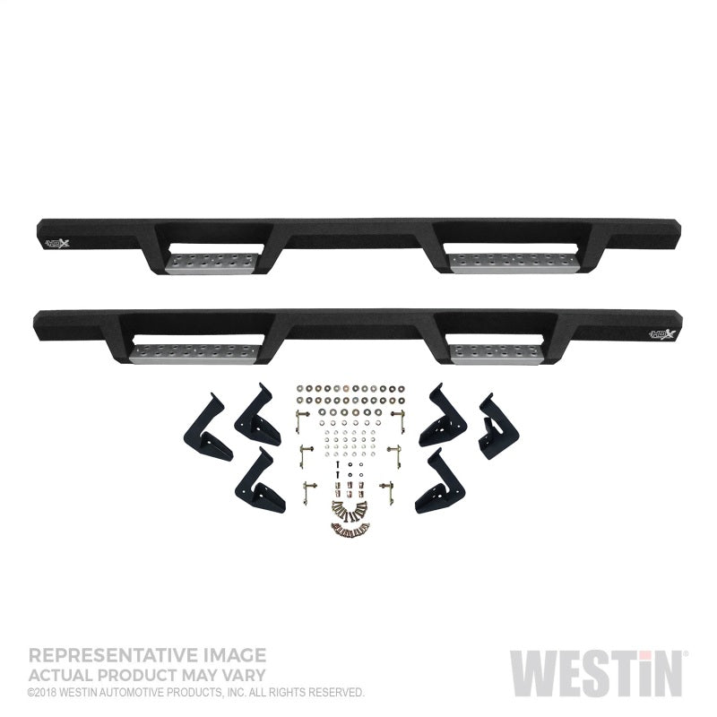Westin/HDX Stainless 15-18 Ford F-150 SC/17-18 F-250/F-350 CC Drop Nerf Step Bars - Textured Black - Mammoth Racing -