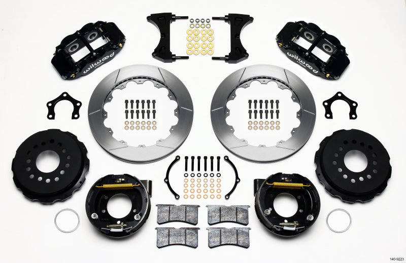 Wilwood Narrow Superlite 4R Rear P-Brk Kit 12.88in Ford 8.8 w/2.5in Offset-5 Lug - My Store