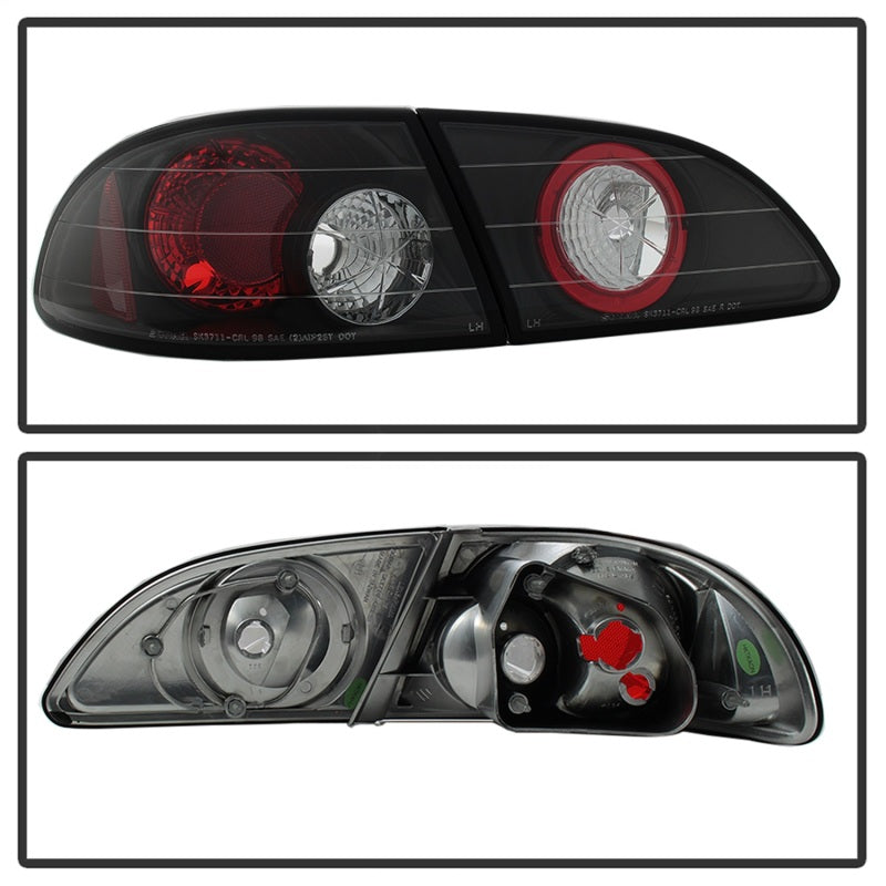 Spyder Toyota Corolla 98-02 Euro Style Tail Lights Black ALT-YD-TC98-BK - Mammoth Racing -