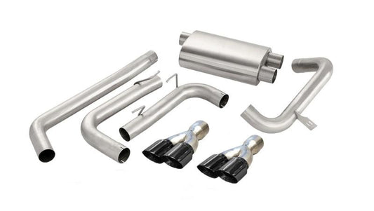 Corsa 98-02 Chevrolet Camaro Convertible Z28 5.7L V8 LS1 Black Tip Sport Cat-Back Exhaust - Mammoth Racing -