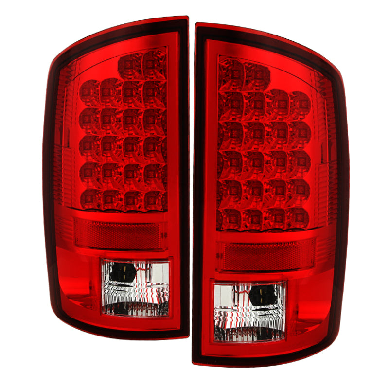 Spyder Dodge Ram 07-08 1500/Ram 07-09 2500/3500 LED Tail Lights Red Clear ALT-YD-DRAM06-LED-RC - Mammoth Racing -