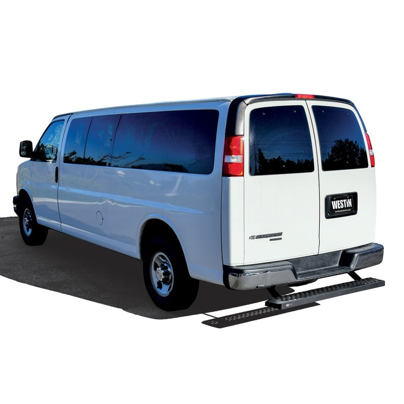 Westin Ford Transit Van 150/250/350 (Single 54in. Pass Door) Grate Steps Running Boards - Tex. Blk - Mammoth Racing -