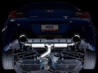 AWE Subaru BRZ/ Toyota GR86/ Toyota 86 Touring Edition Cat-Back Exhaust- Chrome Silver Tips - Mammoth Racing -