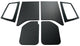 DEI 07-18 Jeep Wrangler JK 2-Door Leather Look Headliner Complete Kit - Black - Mammoth Racing -