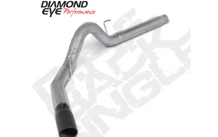 Diamond Eye 18-19 Ford 3.0L Powerstroke F150 - 4in Alum DPF Back Exhaust Kit w/ Tip 4512BRA-DEBK - Mammoth Racing -