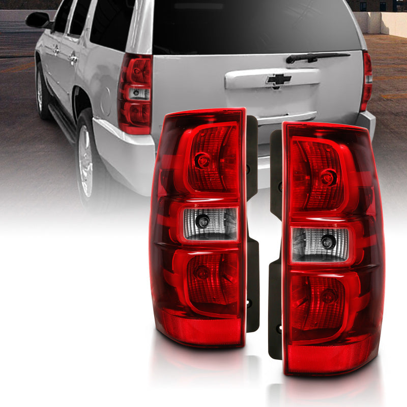 ANZO 2007-2014 Chevy Tahoe Taillight Red/Clear Lens (OE Replacement) - Mammoth Racing -