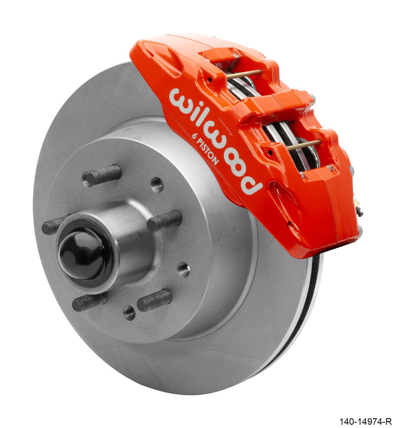 Wilwood Dynapro 6 Front Hub Kit 11.86in 51-59 Chevrolet 1500 1/2 Ton - Red - My Store
