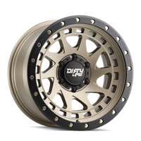 Dirty Life 9311 Enigma Pro 17x9/5x127 BP/-38mm Offset/71.5mm Hub Satin Gold Wheel - Beadlock - Mammoth Racing -