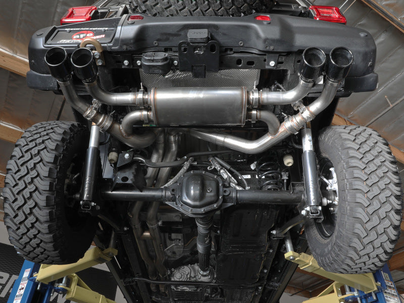 aFe Vulcan Series 2.5in 304SS Cat-Back Exhaust 2021+ Jeep Wrangler 392 6.4L w/ Polished Tips - Mammoth Racing -