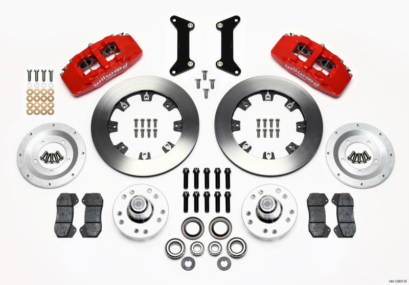 Wilwood Dynapro 6 Front Hub Kit 12.19in Red 79-87 GM G Body - Mammoth Racing -
