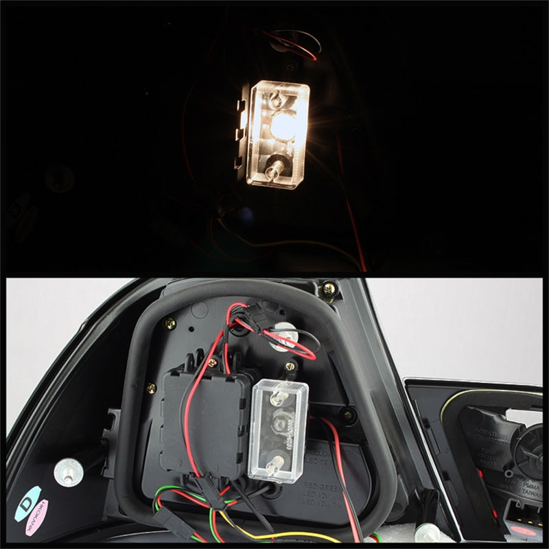 Spyder BMW E46 00-03 2Dr Coupe Light Bar LED Tail Lights Blk ALT-YD-BE4600-LBLED-BK - Mammoth Racing -