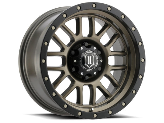 Icon Alpha 17x8.5 5x5 0mm Offset 4.75in BS 71.5mm Bore Bronze Wheel - Mammoth Racing -