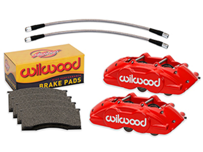 Wilwood 65-67 Ford Mustang D11 Calipers w/Pads and Lines - Red - My Store